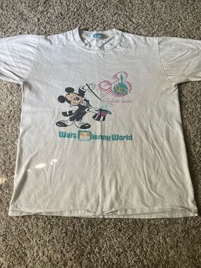 Vintage 90s Disney Walt Disney World 20th Anniversary Mickey Mouse Youth Large